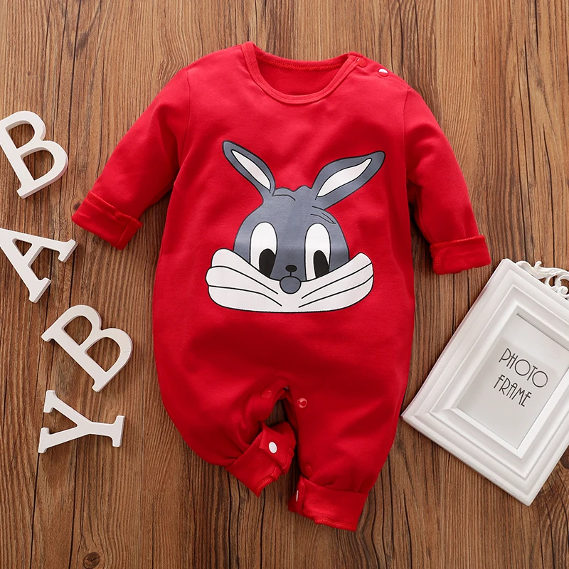 

Newborn Baby Boy Clothing Organic Cotton Overalls Children New Born Girl Clothes Romper Infant Jumpsuit Rabbit Costume Onesie