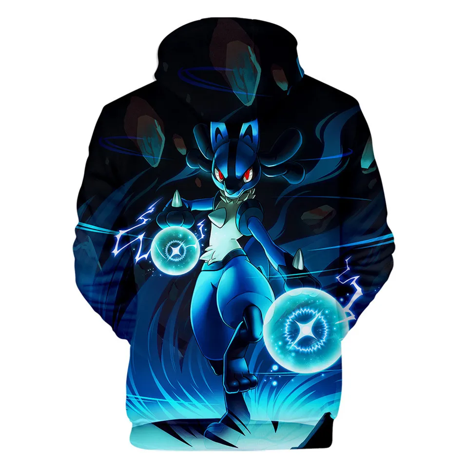 3-20 Years Hoodies Pokemon Umbreon Pikachu 3D Printed Hoodie Boys Girls Harajuku Sweatshirt Streetwear Jacket Coat Kids Clothes