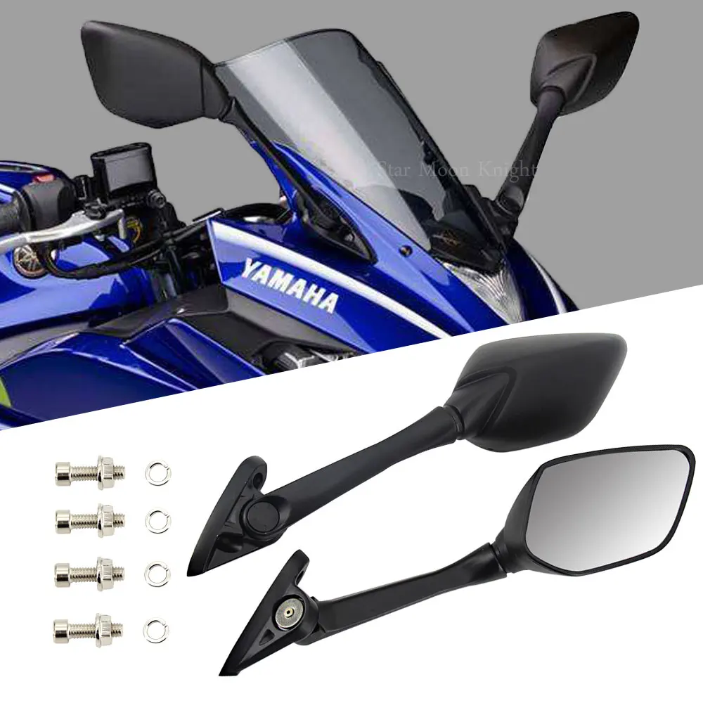 Складные боковые зеркала для мотоцикла заднего вида слепых зон крышка Yamaha YZF R3 R25