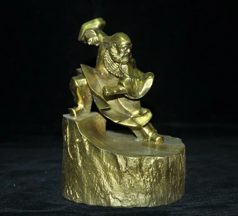 6 &quotКитайский буддийский латунный аскетический Arhat Damo Bodhidharma Dharma статуя Будды |