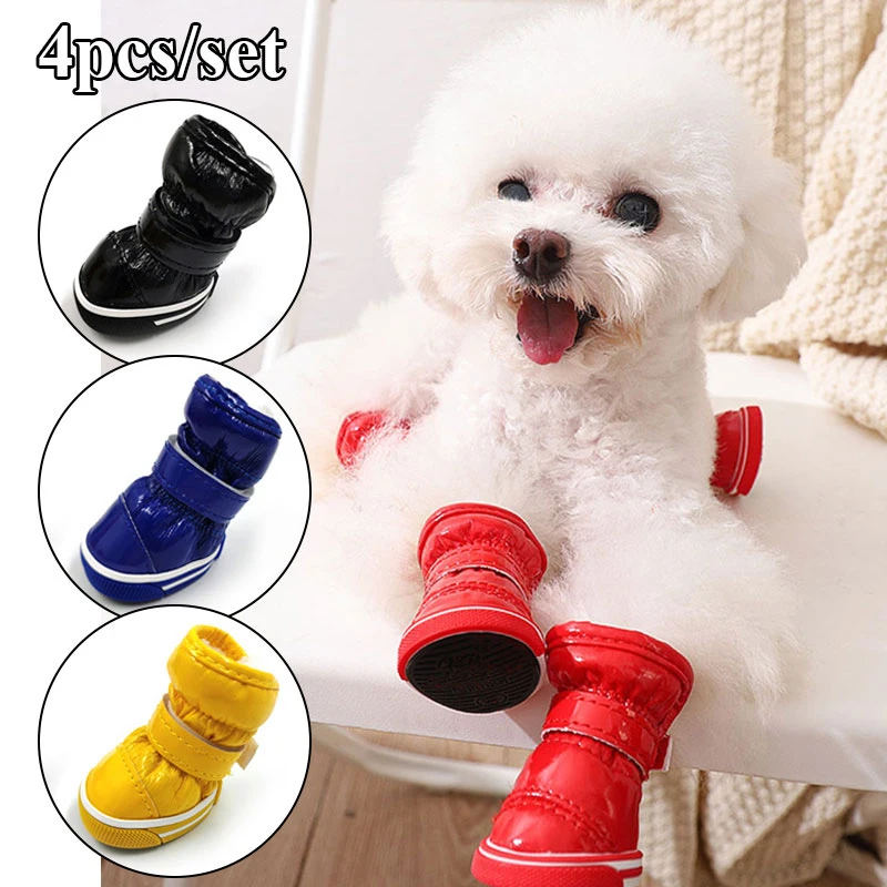 

Pet Dog Shoes Winter Cozy Warm Dog Snow Boots Waterproof Anti Slip Puppy Shoe For Small Dogs Chihuahua Yorkie Pets Products