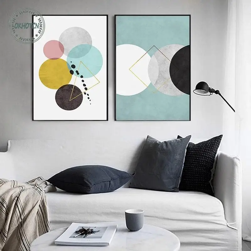 Скандинавский настенный постер абстрактный современный художественный холст