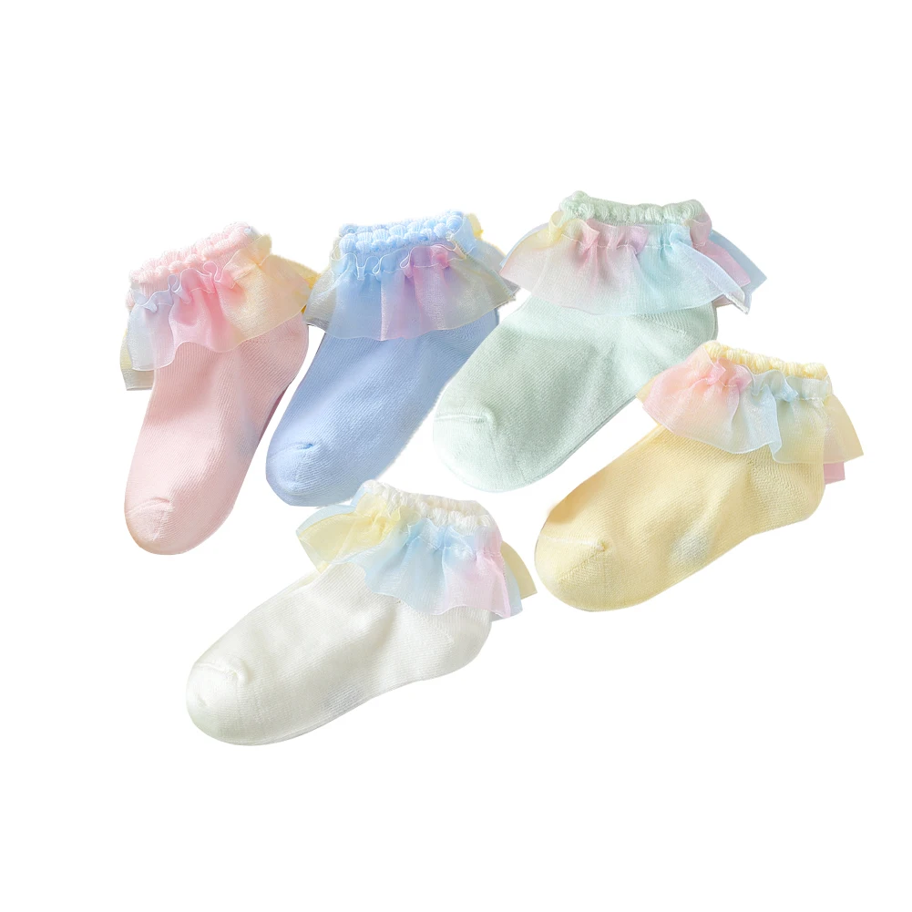 

Toddler Baby Girls Ankle Socks, Cute Ruffles Lace Princess Socks for Infant Newborn