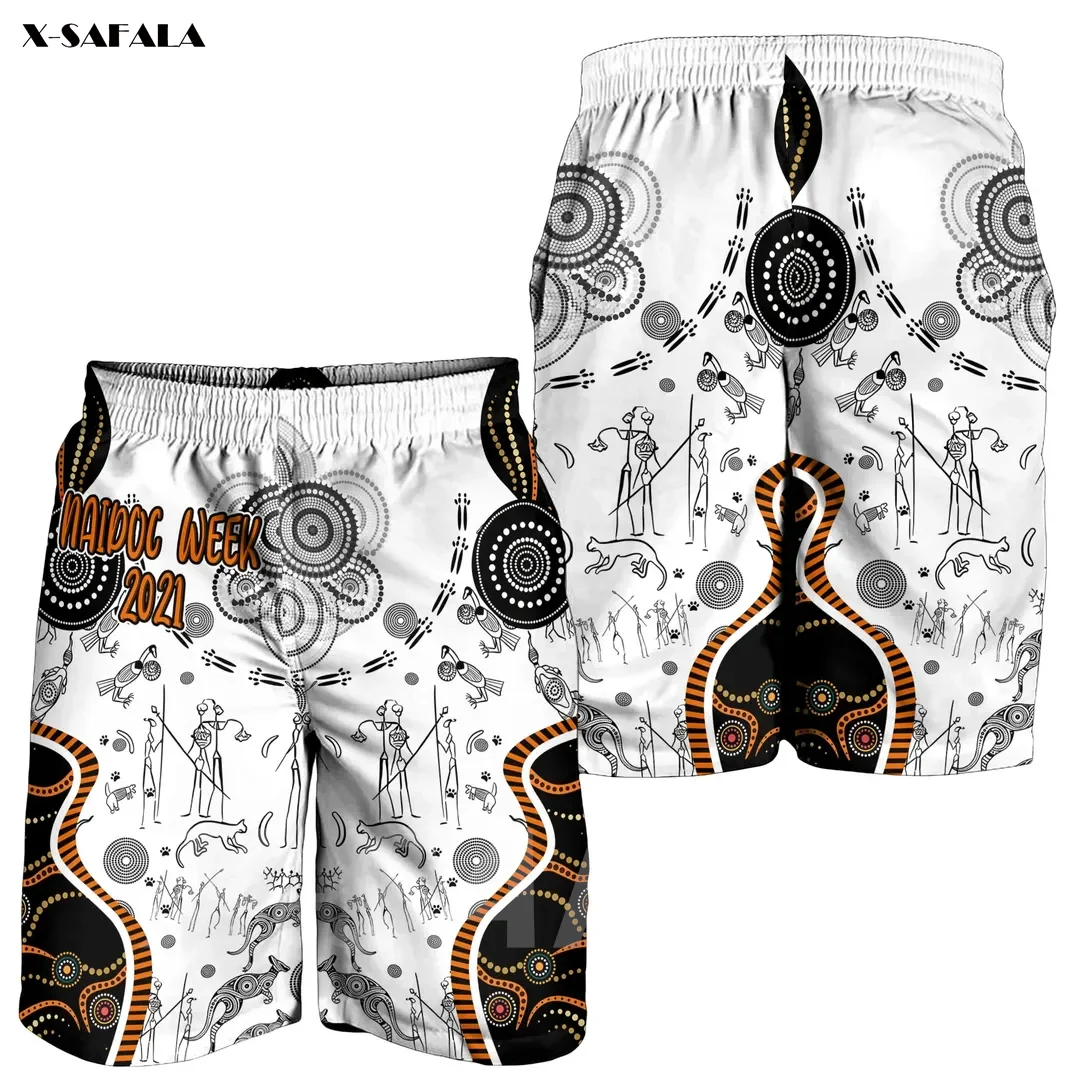 

Heal Country 2021 Australia 3D Printed Man Male Running Shorts Street Wear Elastic Waist Summer Beach Drawstring Jogger Pants