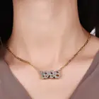 Ожерелье с именной табличкой на заказ, персонализированное Двухслойное ожерелье с подвеской 3D для женщин, подарок на день рождения, ювелирные изделия