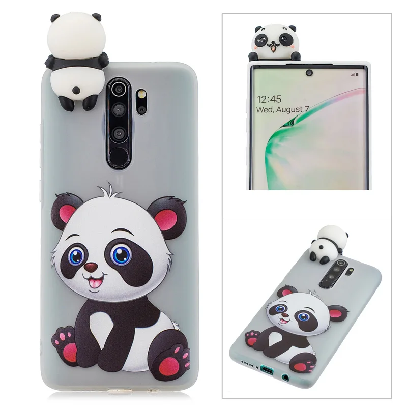 Для samsung Note 8 9 10 pro 3D милый Pandan коричневый Медведь Мягкий чехол для телефона galaxy S6 S7