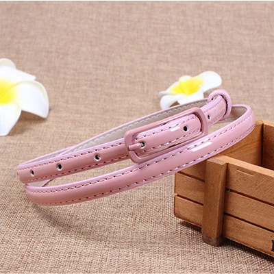 K 13 модный Дамский маленький ремень из лакированной кожи, имитация кожи, корейские женские ремни с пряжкой ярких цветов - Цвет: K
