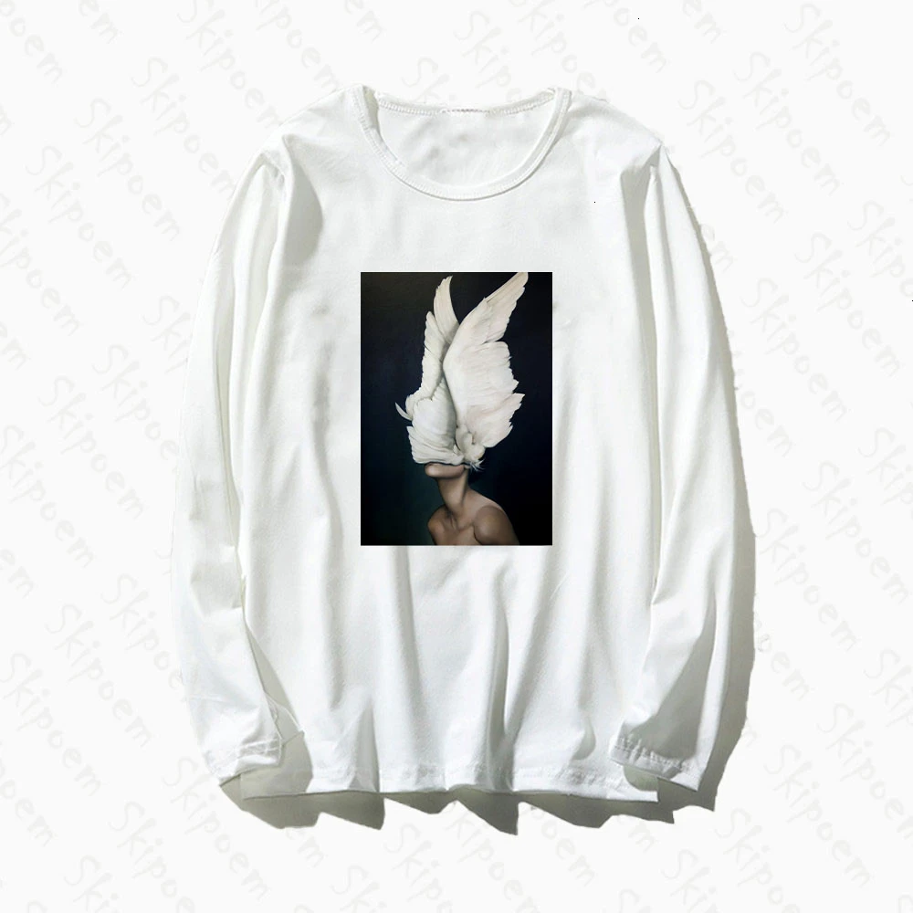 Wings женская футболка с сюрреалистичным рисунком в стиле панк Tumblr готический