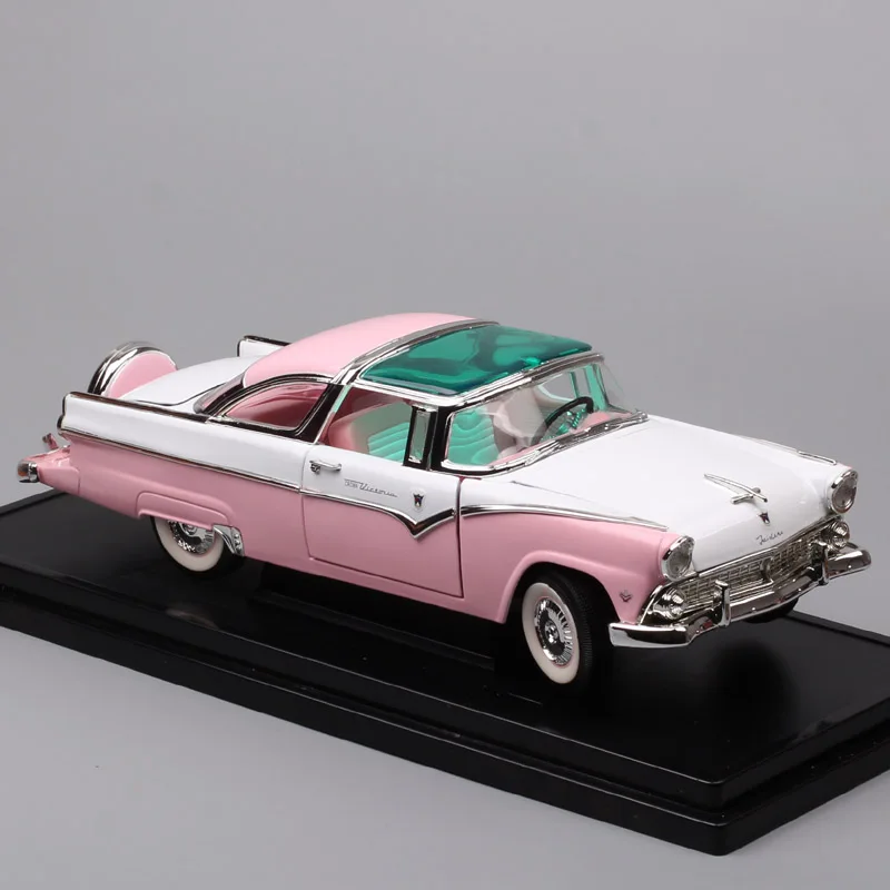 Детский 1:18, большой автомобиль, 1955, Форд Фэрлейн, корона, Вик, Виктория, седан, литые модели автомобилей, транспортные средства, игрушки, автомобильный Миниатюрный