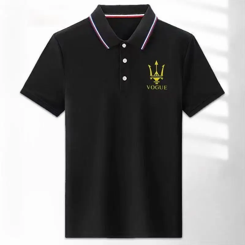 

Summer 2021 Men's Short Sleeve Polo TShirt Cotton Casual Lapel T-Shirt Large Size Half Sleeve Loose Breathable Shirts