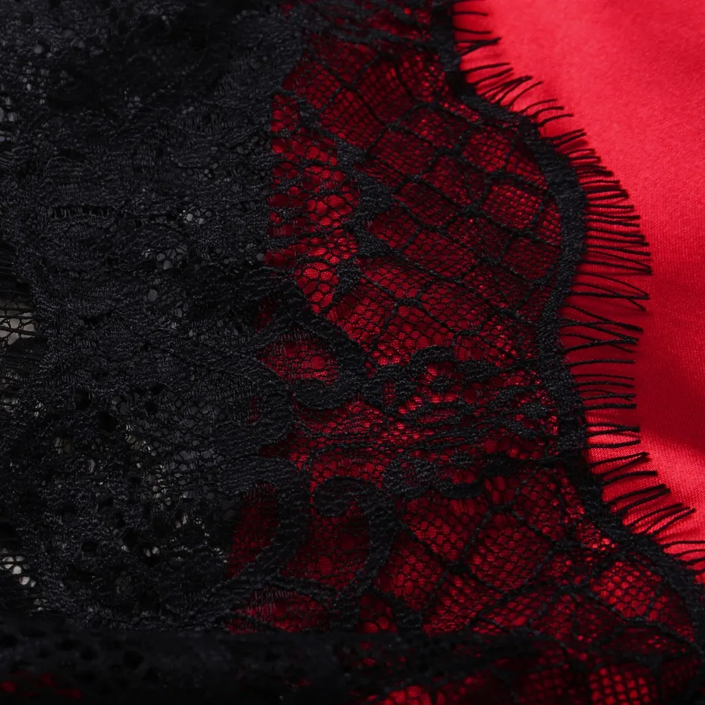 Женская атласная Шелковая пижама ночная рубашка с бантом женское нижнее белье