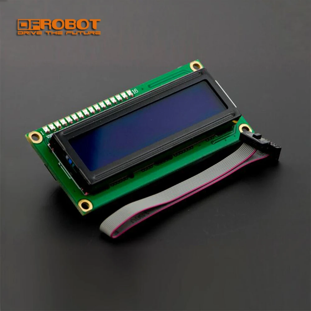 Модуль ЖК-экрана DFRobot I2C 16x2 1602 с голубым фоном для Arduino UNO подлинный Leonardo Mega 101 Intel