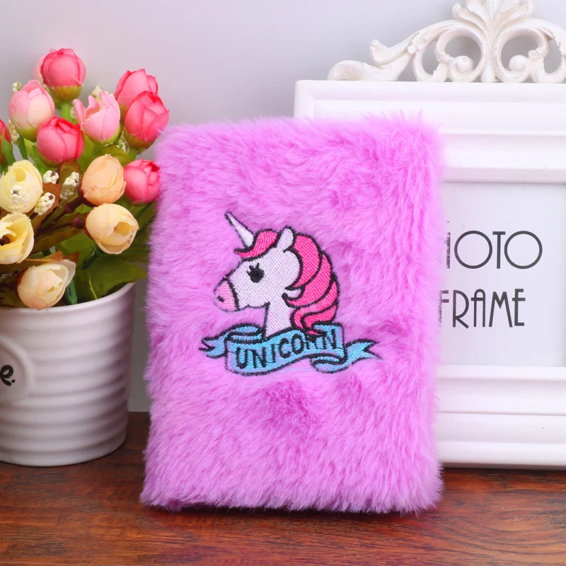 A6 Плюшевый единорог записная книжка студенческие Канцелярские Товары для офиса