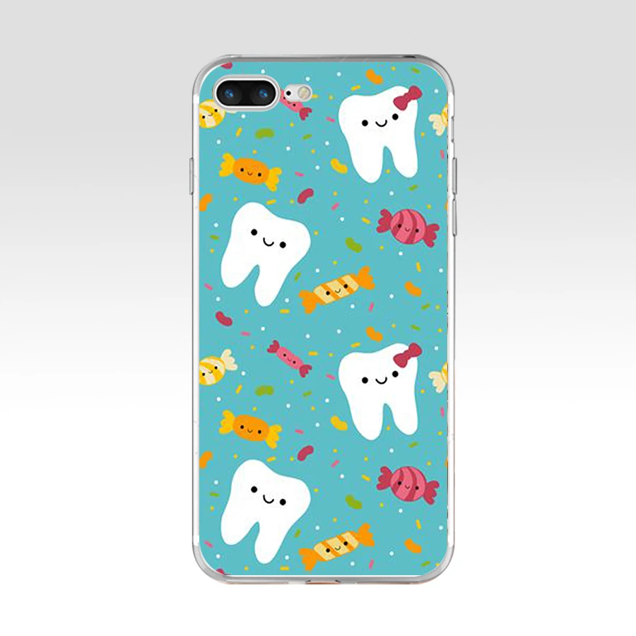 110FG стоматолога зубной коронный зуб Мягкий ТПУ силиконовый чехол для Apple iPhone5 5s se 6