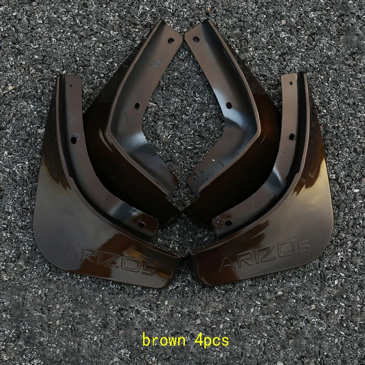 Brown 4pcs Для Chery ARRIZO5 ARRIZO 5- автомобильное крыло Колеса светоотражающий логотип мягкие резиновые крылья прочность и долговечность автомобильные принадлежности - Цвет: Brown 4pcs