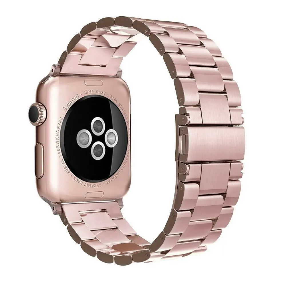Ремешок из нержавеющей стали для Apple Watch Band 38/42/40/44 мм сменный черный браслет часов