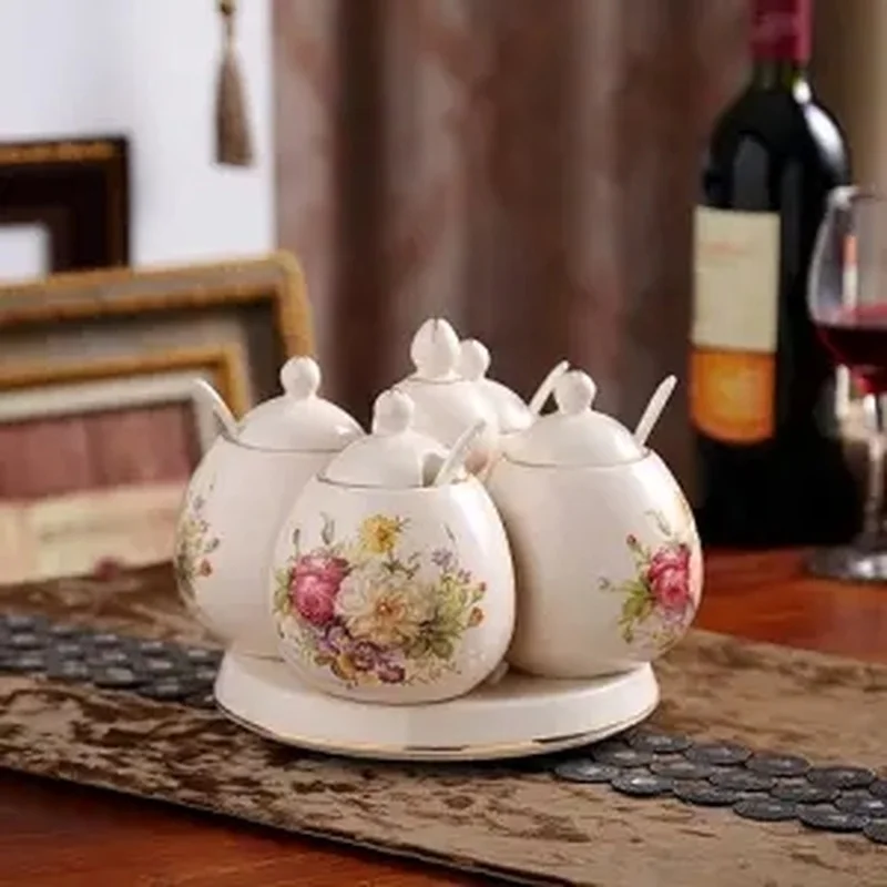 Керамическая банка для приправ в европейском стиле оригинальная домашняя