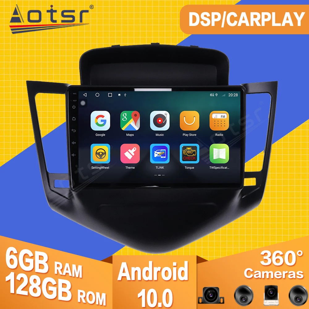 

For Chevrolet Cruze 2008 -2012 Android 10 Car Tape Radio Recorder Multimedia Player Stereo GPS Navi Video PX6 Head Unit No 2 din