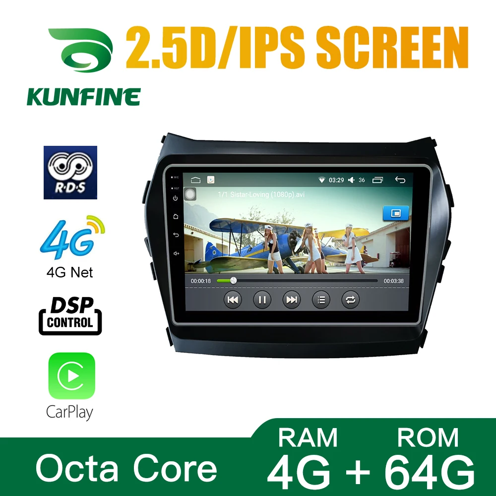Octa Core 1024*600 Android 10 0 автомобильный DVD GPS навигатор плеер Deckless стерео для Hyundai IX45 Santa fe