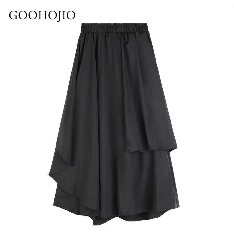 

GOOHOJIO 2021 New Spring and Autumn Pants Women Loose Fashionable Oversized Pant for Women Irregular All-match Women Culottes