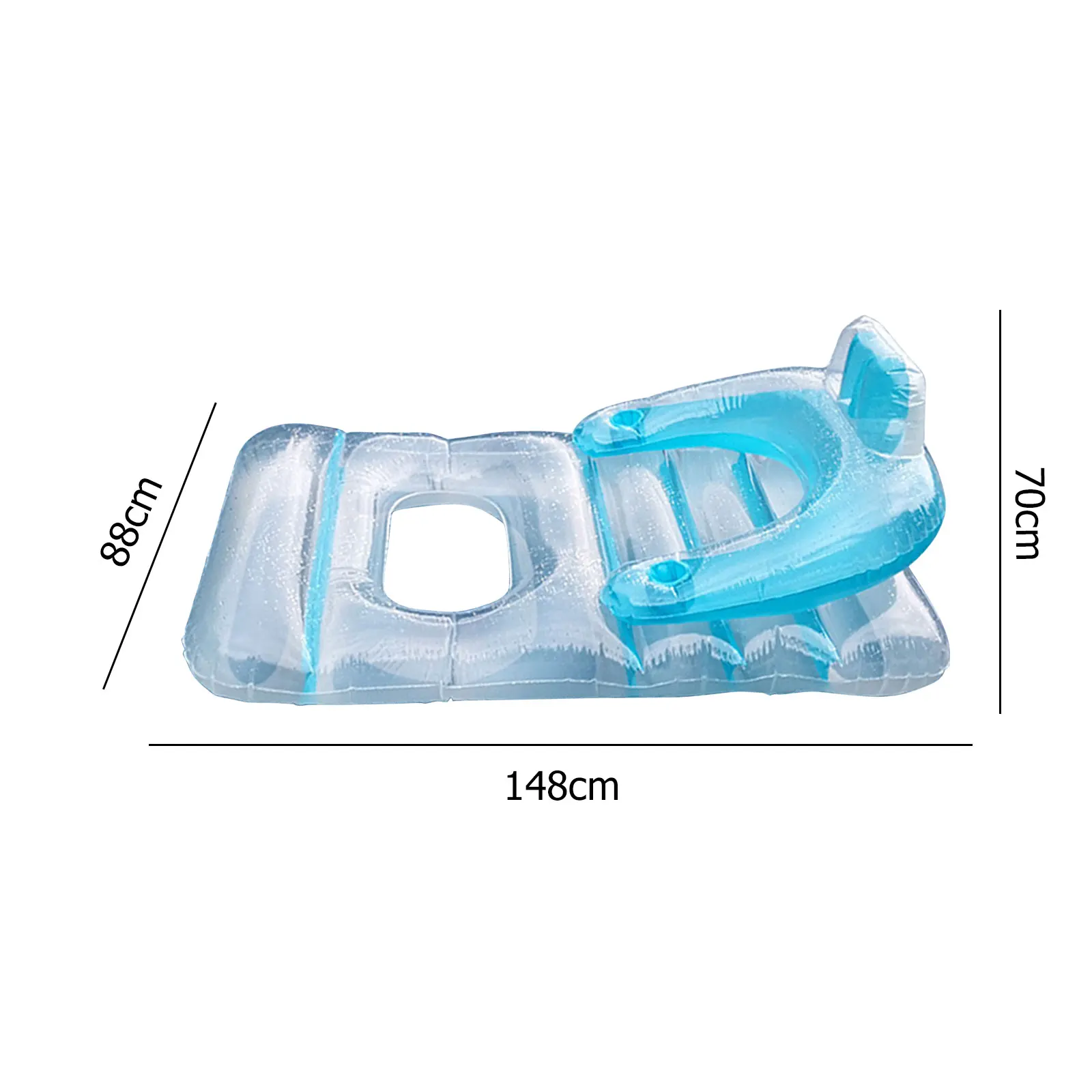 

Swimming Pool Air Mattress Inflatable Floating Bed Recliner Water Lounge Chair For Kids Adults Water Game Toys 33x22x4cm