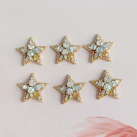 50pcs 2324mm new arrival alloy charms crystal star gold color wedding jewelry making diy charms handmade crafts wholesale