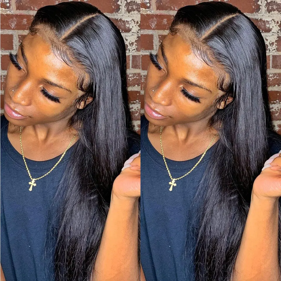 

CHEAP 4x4 Straight Lace Front Human Hair Wigs HD Transparent Lace Frontal Wig Bone Straight Closure Wig Human Hair Wigs Full End