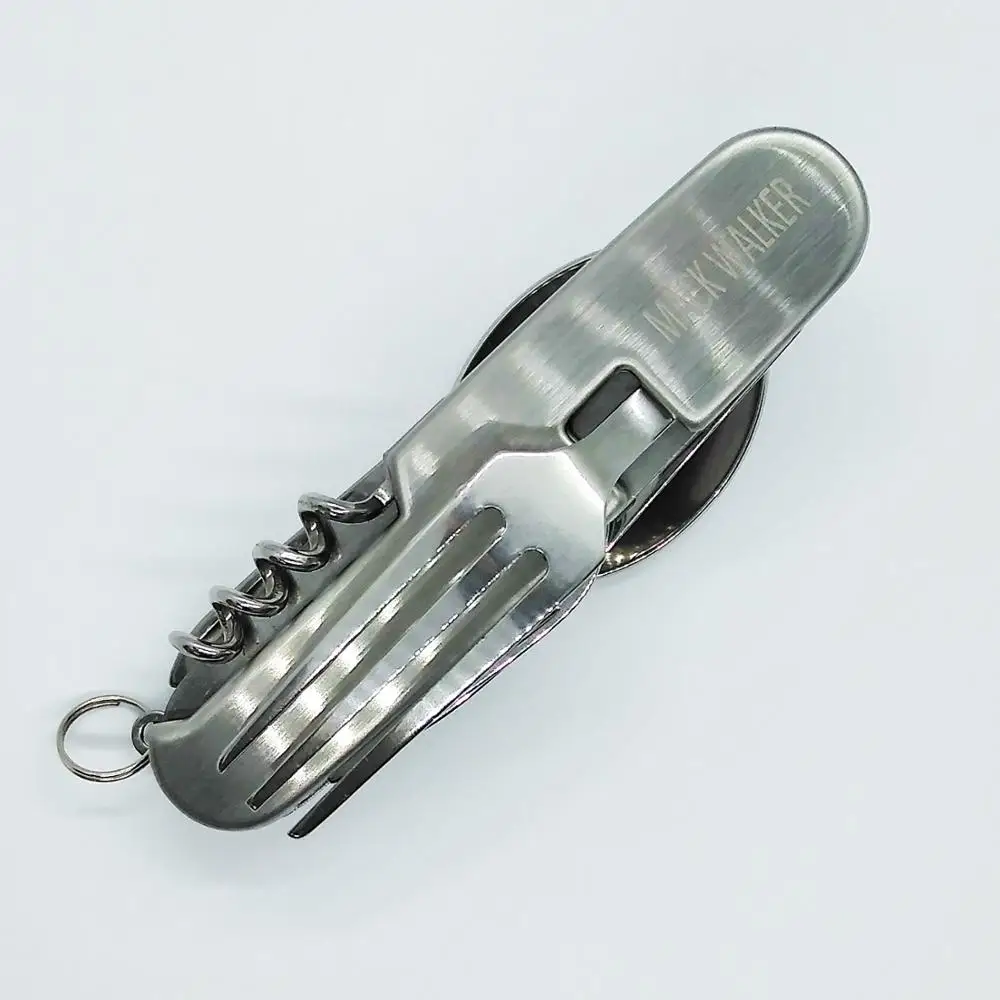 Портативный уличный карманный нож из нержавеющей стали вилка ложка столовая