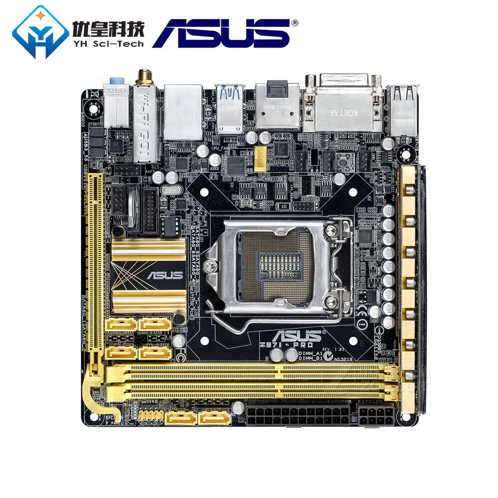 Asus Z87I-PRO Intel Z87 Оригинальное настольное гнездо для материнской платы LGA 1150 Core i7/i5/i3/Pentium/Celeron DDR3 16G Mini-ITX