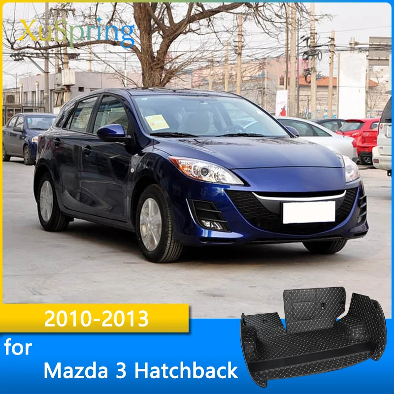 

Car Trunk Mat Cargo Liner For Mazda 3 Mazda3 Hatchback 2010 2011 2012 2013 Rear Tail Durable Boot Cover Protective Styling