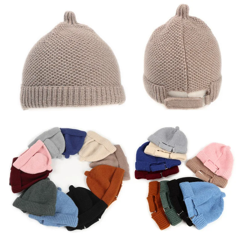 

Autumn Winter Hat Men And Women Melon Beanie Knitted Hat Headgear Warm Wool Bonnet Adjustable Hip Hop Hat K Pop Pompom Gorros