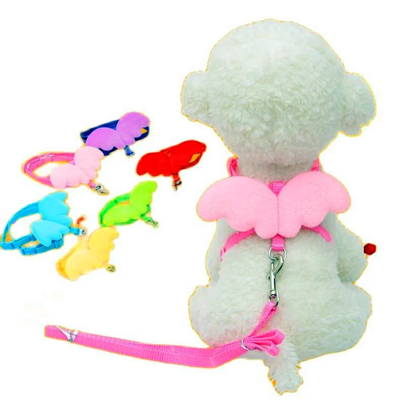 Новинка 2022 нагрудный ремень для собак с крыльями ангела модный поводок домашних