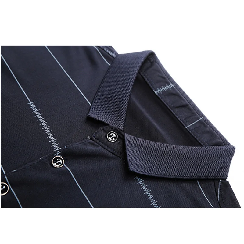 Летняя крутая брендовая полосатая рубашка поло для мужчин деловые и