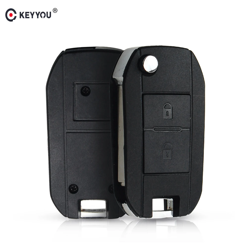 Модифицированный чехол KEYYOU для автомобильного ключа пульта с 2 кнопками Peugeot 106 107