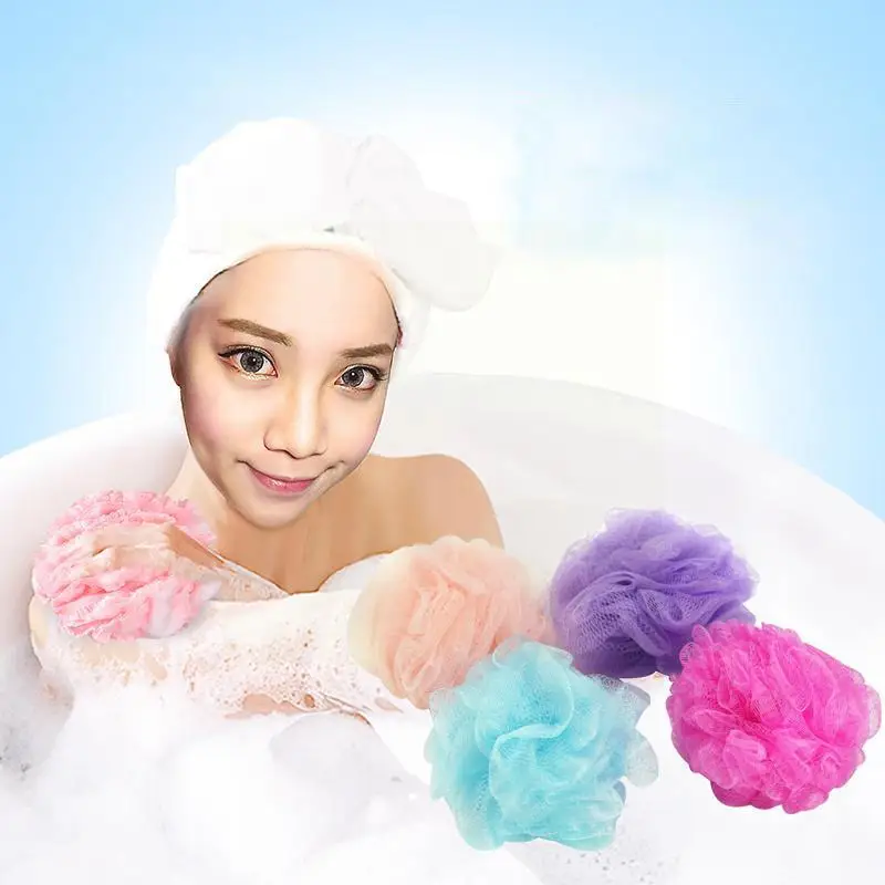 

4pcs Soft Shower Mesh Foaming Sponge Color Bath Ball Bath Bathroom Cleaner Accessories Ball Bubble Bath Tool Towel Body Cle T6a0