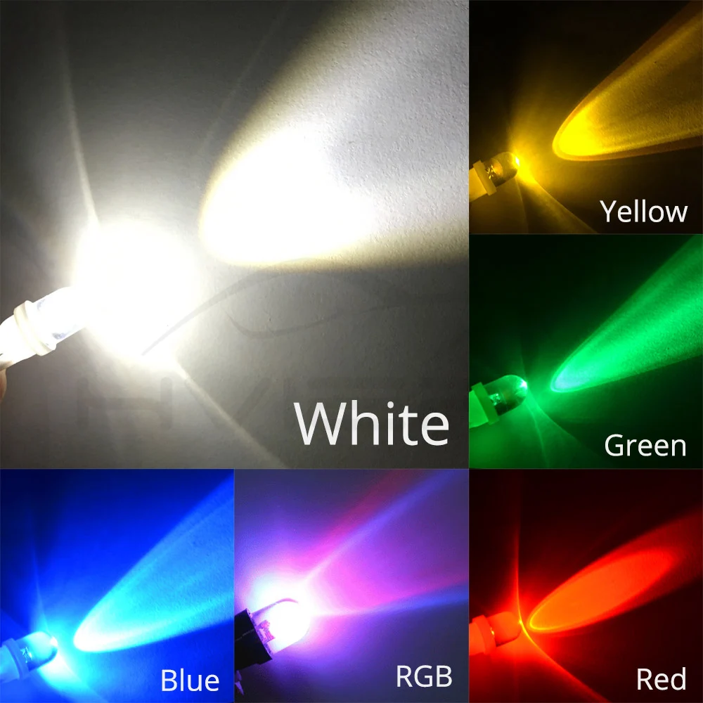 4X белый красные синие Зеленый Желтый RGB T10 W5W 168 194 1Led автомобильный клиновидный