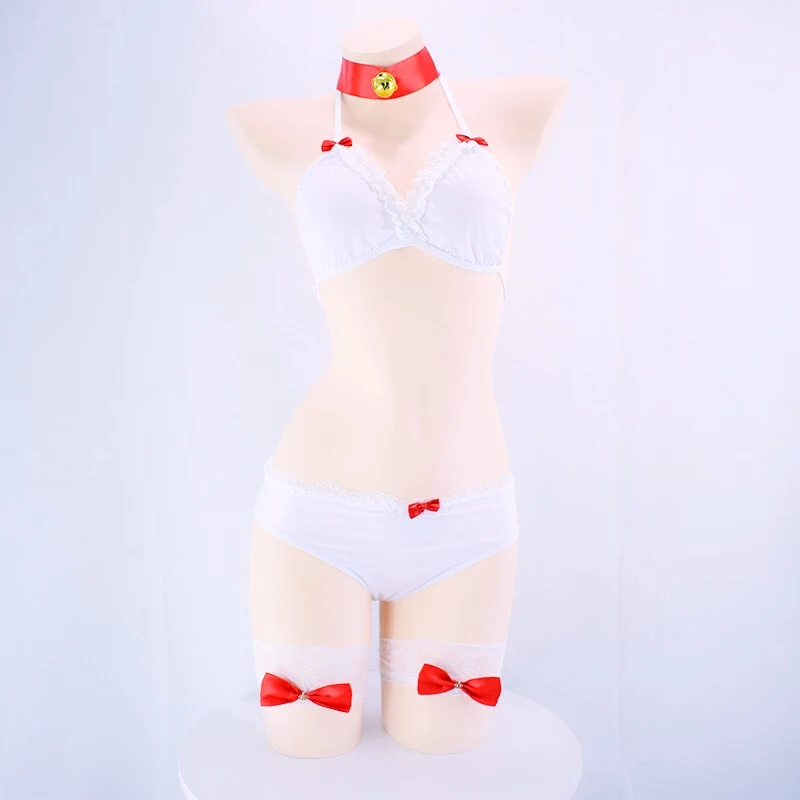 Милый костюм для косплея с героями мультфильмов милый бюстгальтер пирсингом и