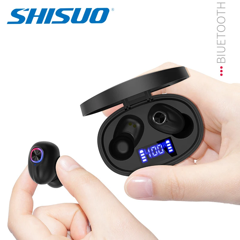 Беспроводные наушники SHISUO T15 TWS Bluetooth 5 0 мини стерео шумоподавление спортивные