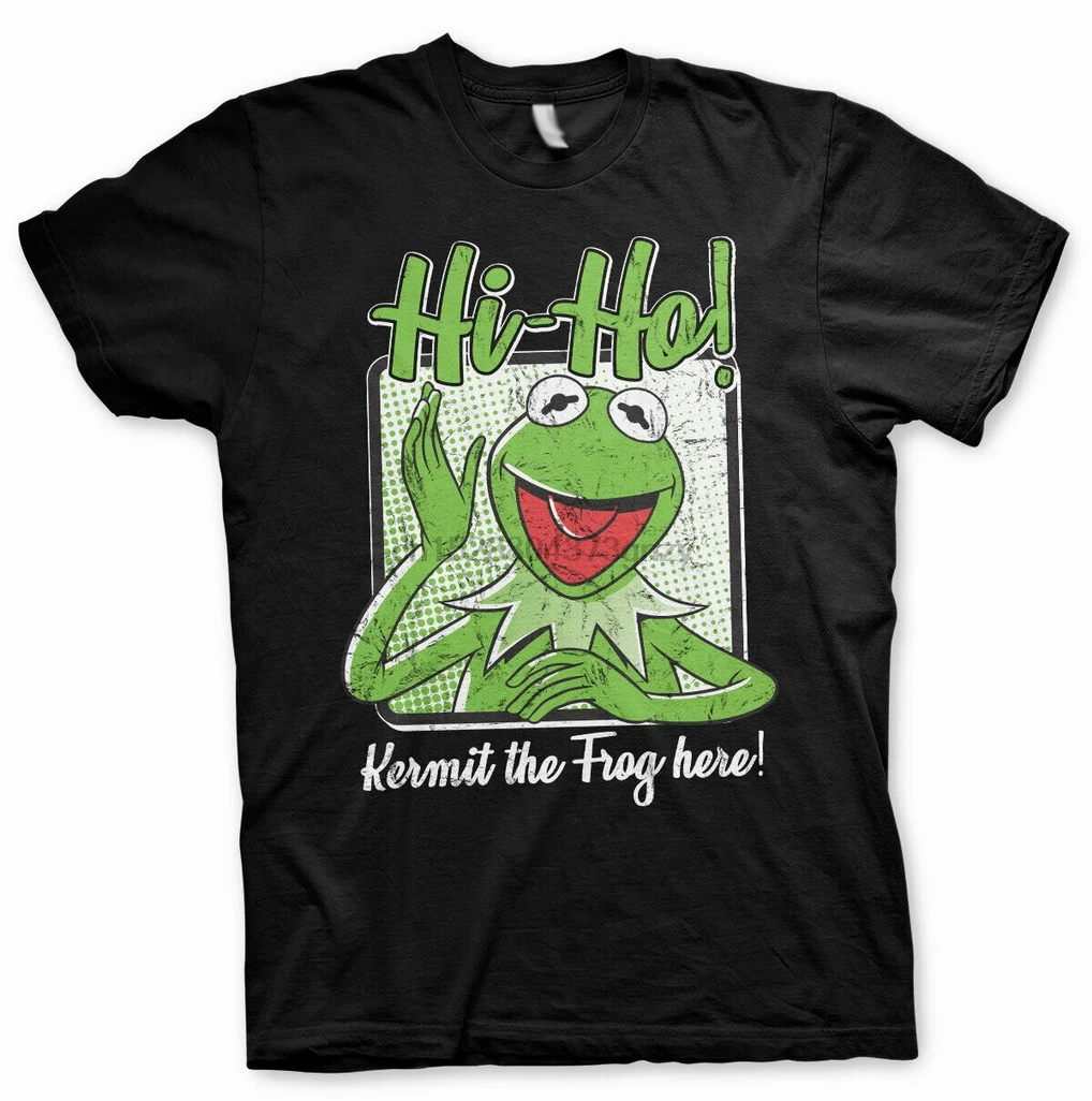 

Officially Licensed Hi-Ho Kermit The Frog Here! Mens T-Shirt S-Xxl Sizes Tee Shirt Cool Casual Cotton