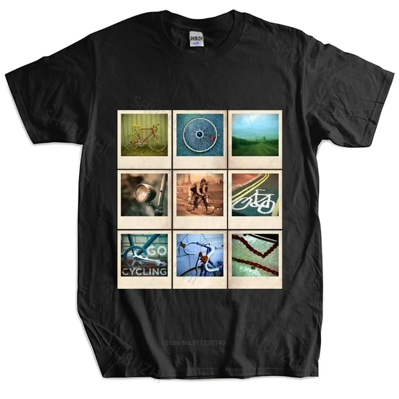 Мужские летняя хлопчатобумажная футболка Свободные топы для езды на велосипеде