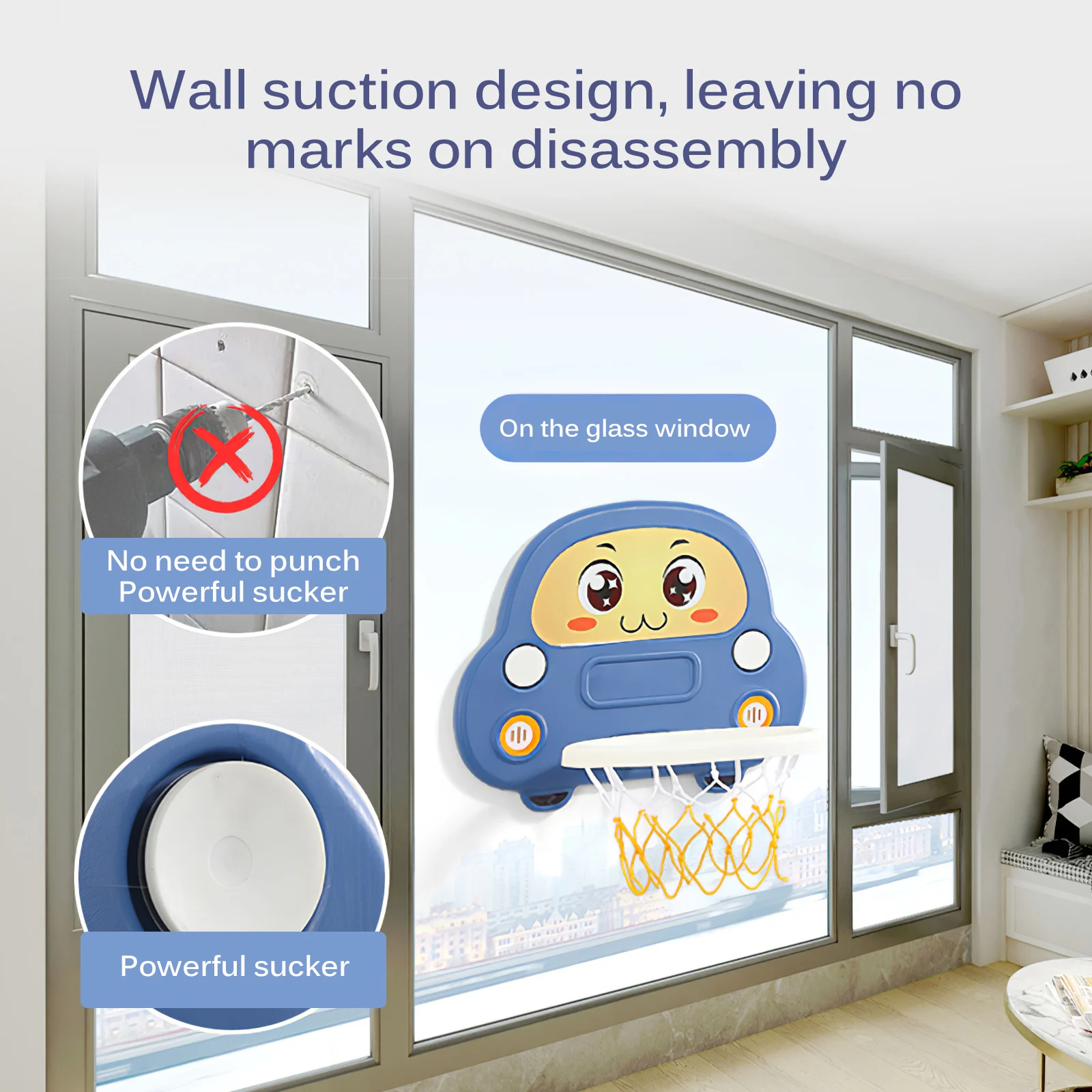 

Kids Basketball Basket Wall Hanging Children Basketball Frame Baby Throwing Toys Dormitory Basketball Hoop Funny Basketball Kit