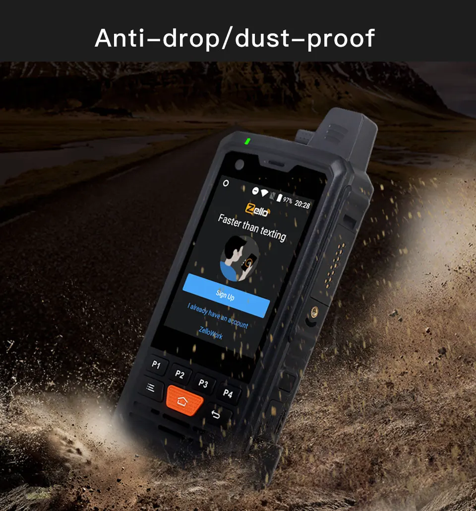 UNIWA Alps F50 2,8 дюймовый мобильный телефон 2G/3g/4G Zello Walkie Talkie Android 6,0 четырехъядерный MTK6735 смартфон 1 Гб+ 8 Гб rom мобильный телефон