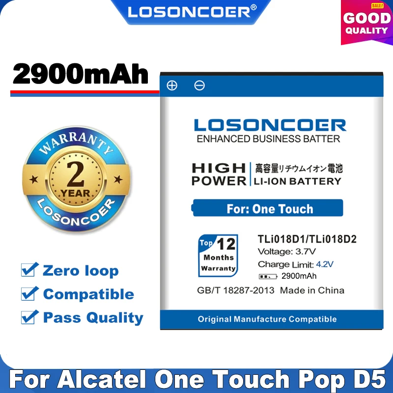 TLi018D1 TLi018D2 батарея для Alcatel One Touch Pop D5 Dual 5038x OT5038X 3 5015D 5051A OT 5051X Pixi 35 5038D 5016|Цифровые