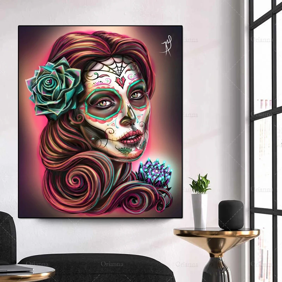 

Gothic sexy girl Picture 5d Diy Diamond Painting Of Rhinestones Diamond Embroidery Full Drill Cross Stitch Diamonds Handmade