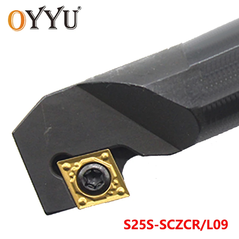 

OYYU SCZCR SCZCL S25S-SCZCR09 Internal Lathe Cutting Shank S25S-SCZCL09 Turning Tool Holder Carbide Inserts Arbor
