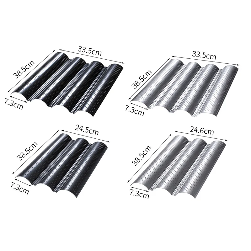 

3/4 Groove Wave French Bread Baking Tray For DIY Bread Mold Baking And Pastry Tool Bake Mold Pan Kitchen Accessories cake tools