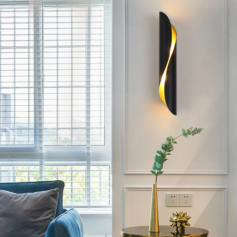 FKL современный светодиодный настенный светильник Прозрачный акриловый абажур