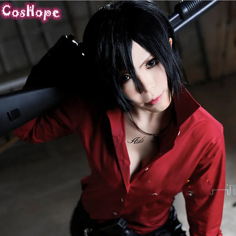 

Ada Wong Cosplay Resident Evil 8 Cosplay Women 32cm Short Black Wig Cosplay Anime Cosplay Wigs Heat Resistant Synthetic Wigs