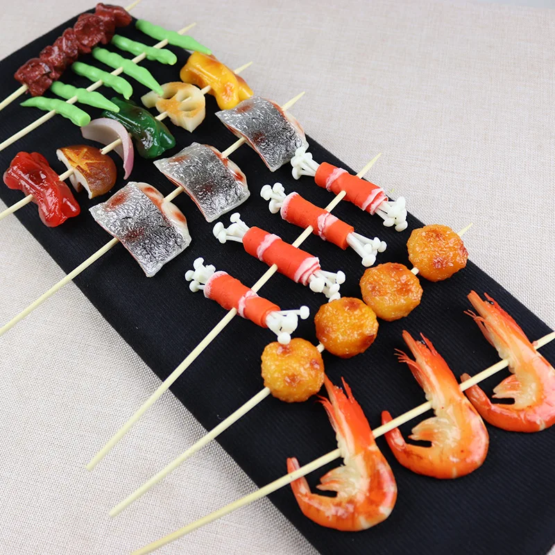 Simulation Barbecue String Vegetable Meat Food Model Fake Store Display Prop Toy Factory | Дом и сад