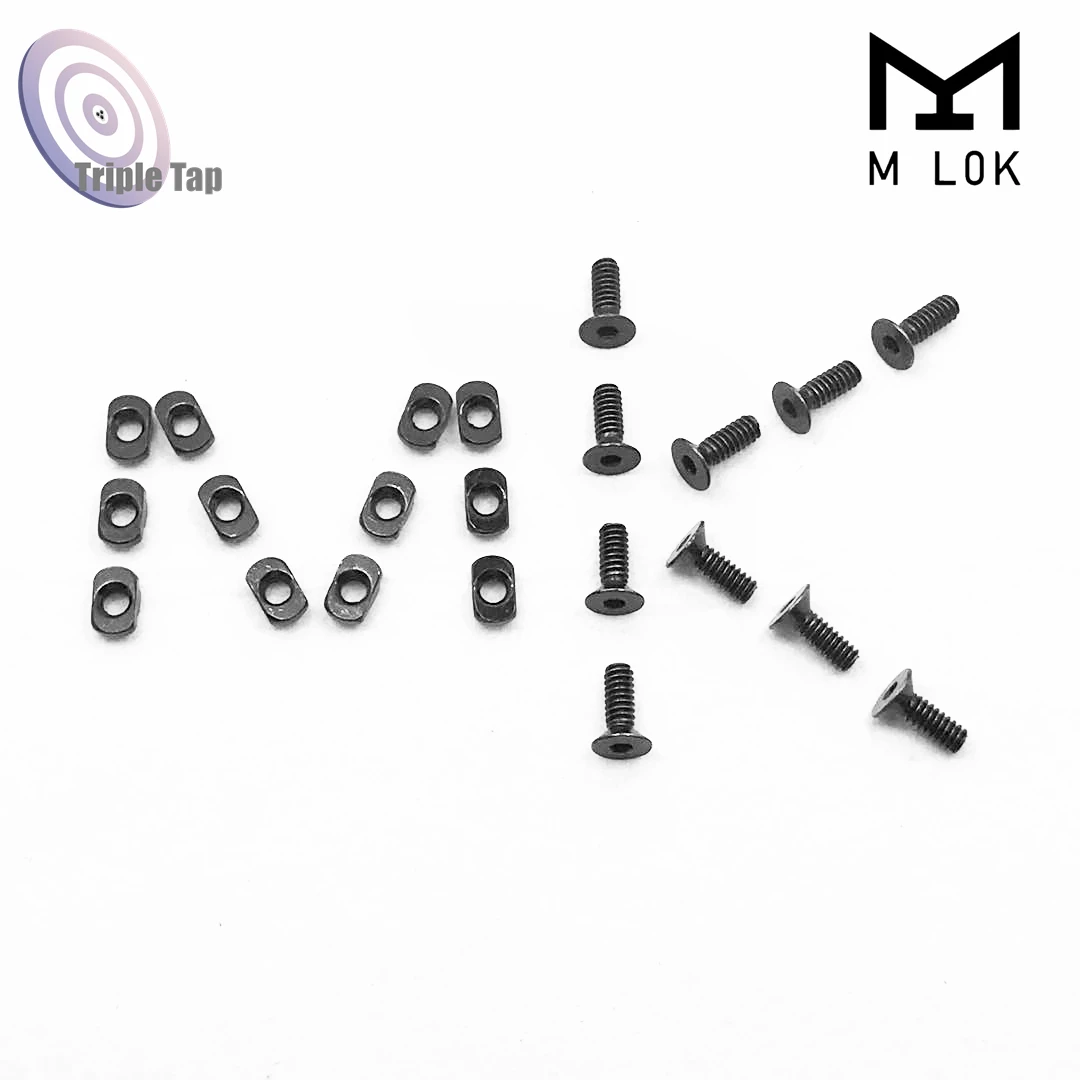 

M-LOK 10 Pcs/lot Screw And Nut Replacement For MLOK Handguard Rail Sections Hunting Airsoft Gel Ball Gun Accessories